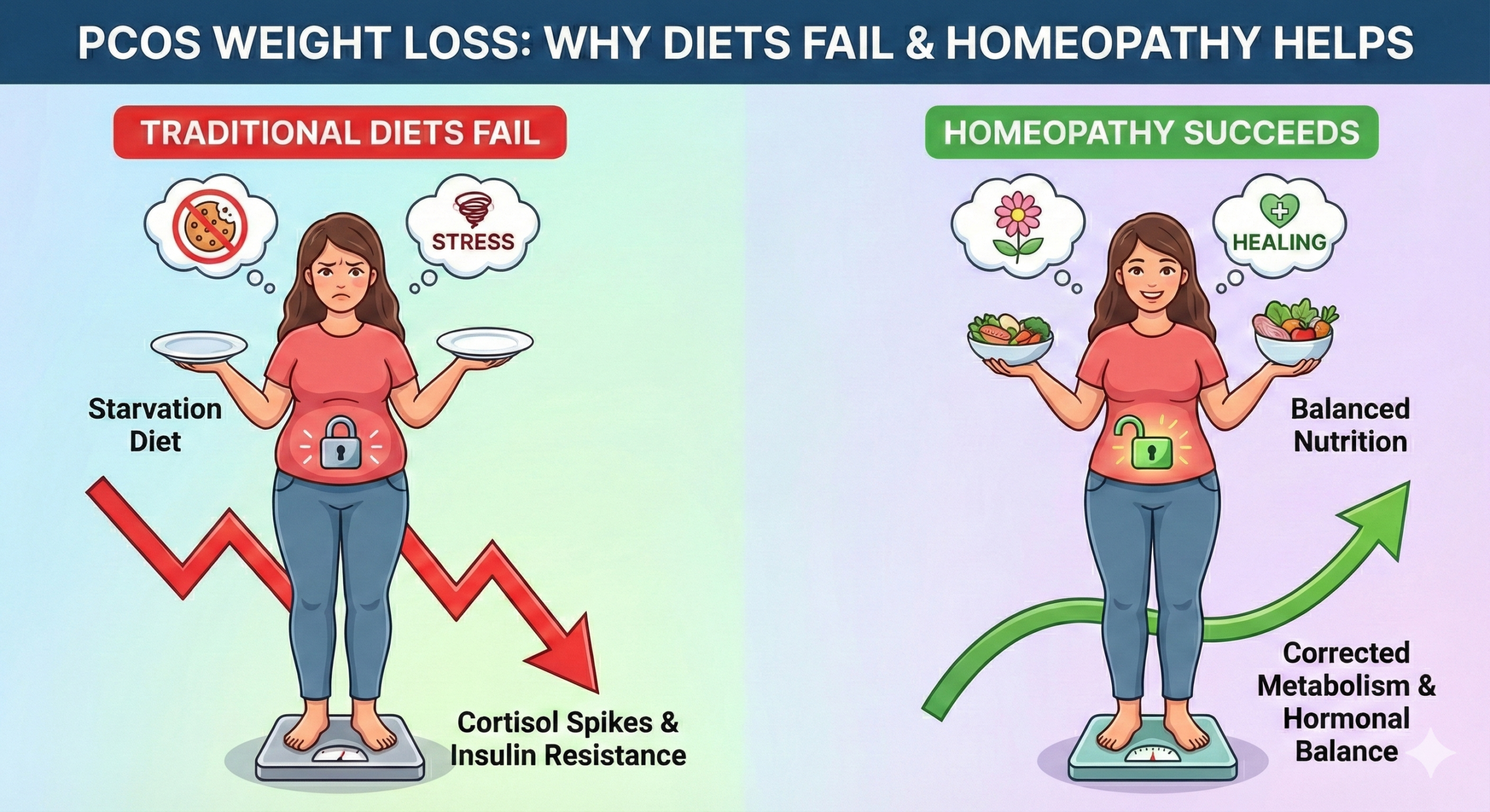  Woman struggling with PCOS weight loss and hormonal imbalance